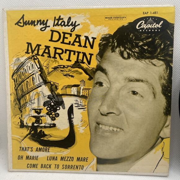 Dean Martin - Sunny Italy EP 7" VG+ Capitol EAP 1-481 1953 - Picture 1 of 8